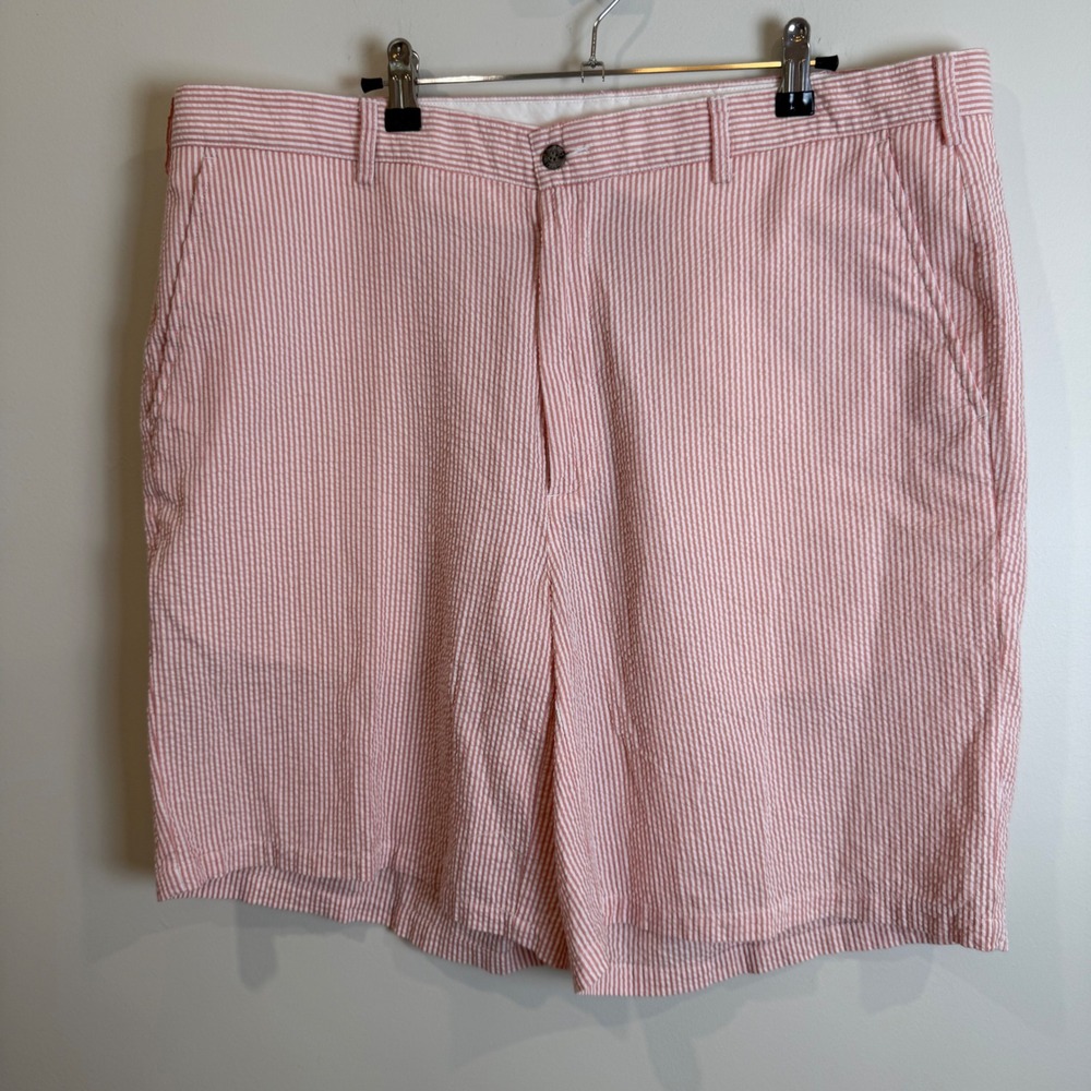 Murrays Toggery Shop Nantucket Reds Seersucker Shorts Mens 40 Red White Striped